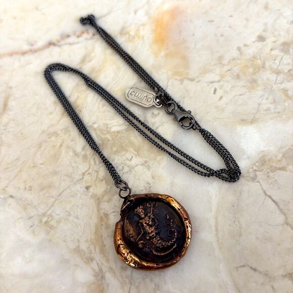 NEW Pyrrha “Neptune” Talisman Rare Retired Bronze & Sterling Silver - Picture 2 of 11